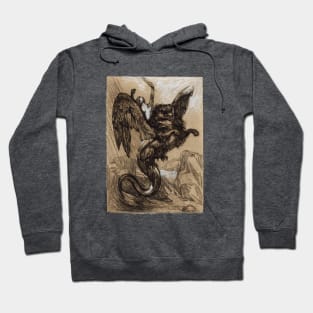 Riding the winged Chimera Hoodie